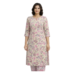 Women Floral Print Cambric Afghani Pant Set